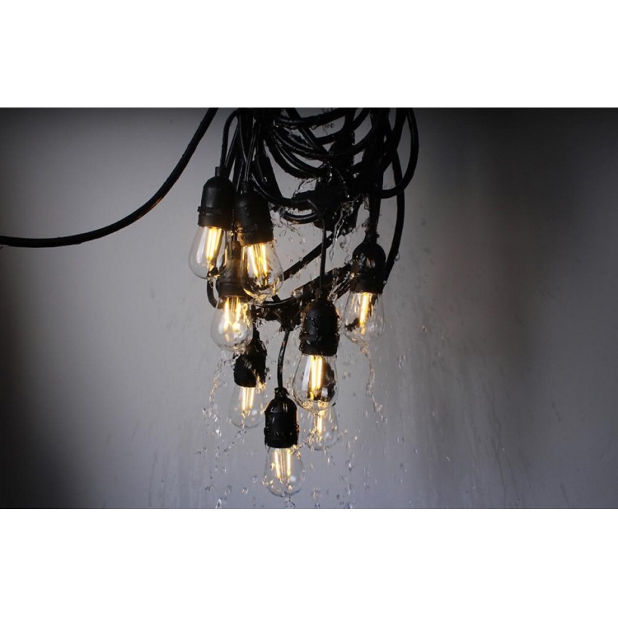 Koristeketju ulkokäyttöön GIRLANDA 10 m 10xE27 / 10W / 230V IP44