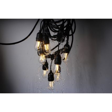 Koristeketju ulkokäyttöön GIRLANDA 10 m 10xE27 / 10W / 230V IP44