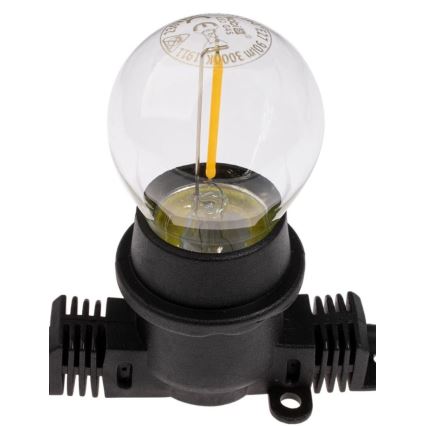 Koristeketju ulkokäyttöön MIMOSA 20xE27/1,3W/230V IP44 20m