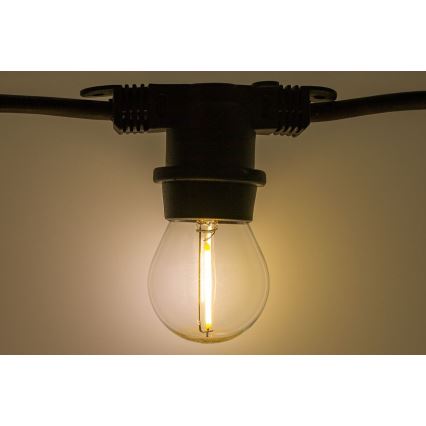 Koristeketju ulkokäyttöön MIMOSA 20xE27/1,3W/230V IP44 20m