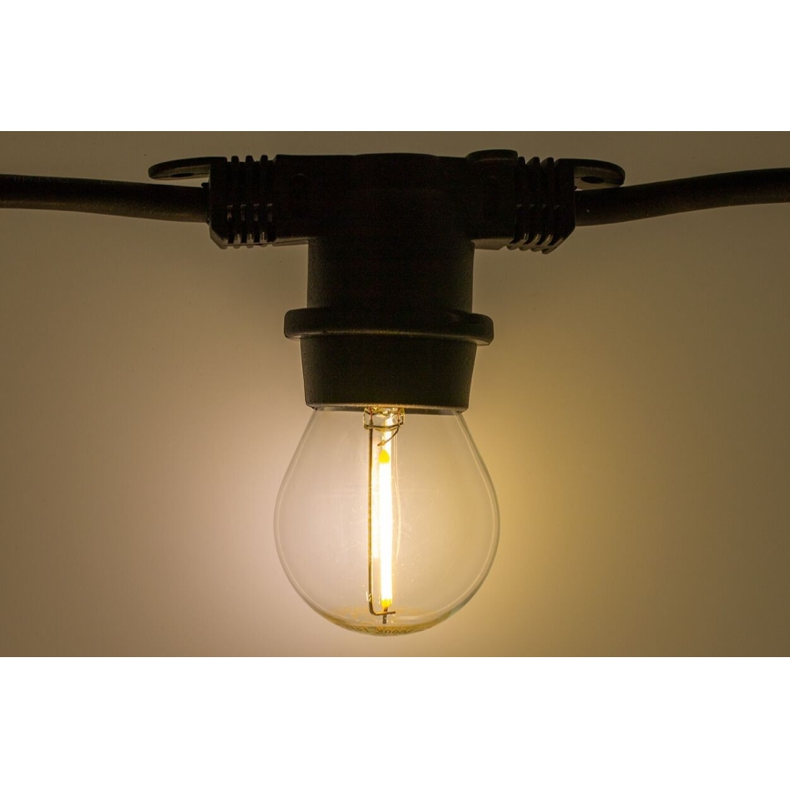 Koristeketju ulkokäyttöön MIMOSA 20xE27/1,3W/230V IP44 20m