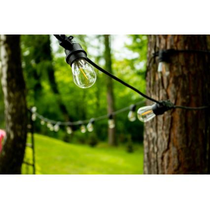 Koristeketju ulkokäyttöön MIMOSA 20xE27/1,3W/230V IP44 20m