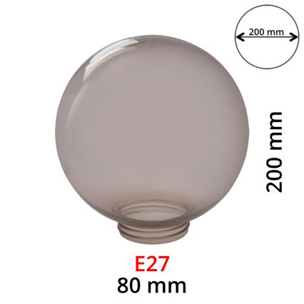 Korvaava savuinen lampunvarjostin seinävalaisimiin E27 halkaisija 20 cm