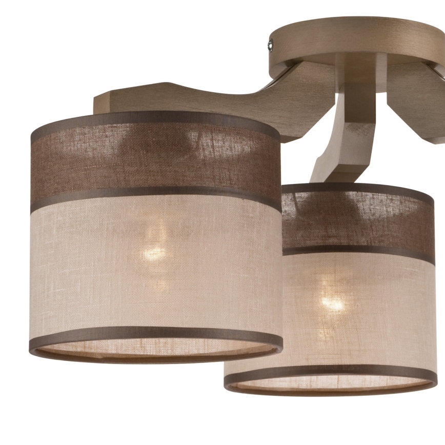 Vaihtovarjostin kattokruunulle, lattiavalaisimelle ja seinävalaisimelle ANDREA E27 halkaisija 16 cm ruskea/beige