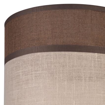 Vaihtovarjostin kattokruunulle, lattiavalaisimelle ja seinävalaisimelle ANDREA E27 halkaisija 16 cm ruskea/beige
