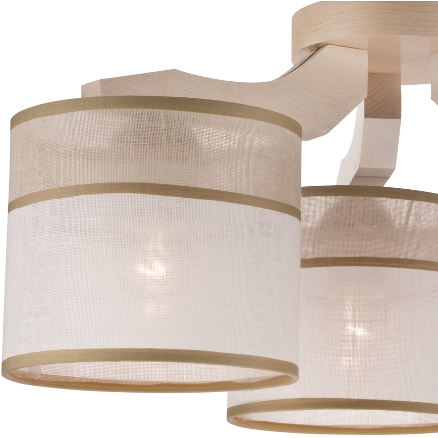 Vaihtovarjostin kattokruunulle, pöytävalaisimille ja seinävalaisimille ANDREA E27 halkaisija 16 cm beige/harmaa