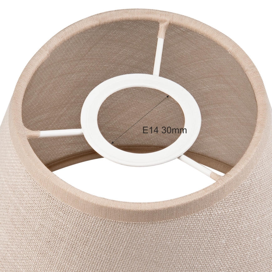 Vaihtovarjostin kattokruunulle ja seinävalaisimelle ANTONIO E14 120x150 mm beige