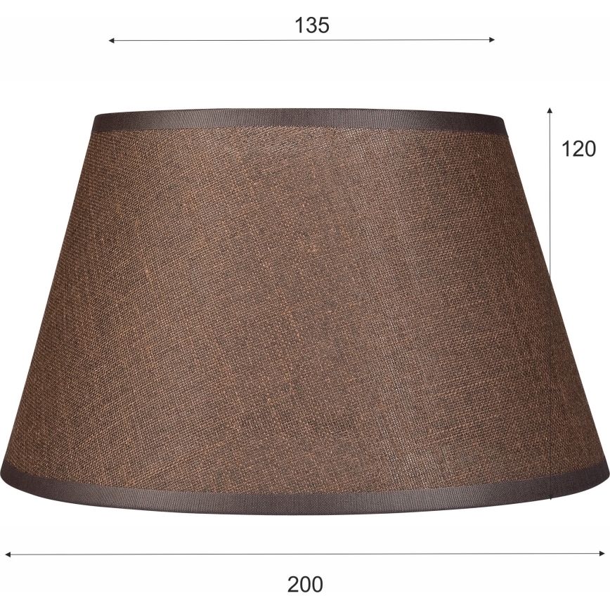 Vaihtovarjostin kattokruunulle ja seinävalaisimelle ANTONIO E14 120x200 mm ruskea