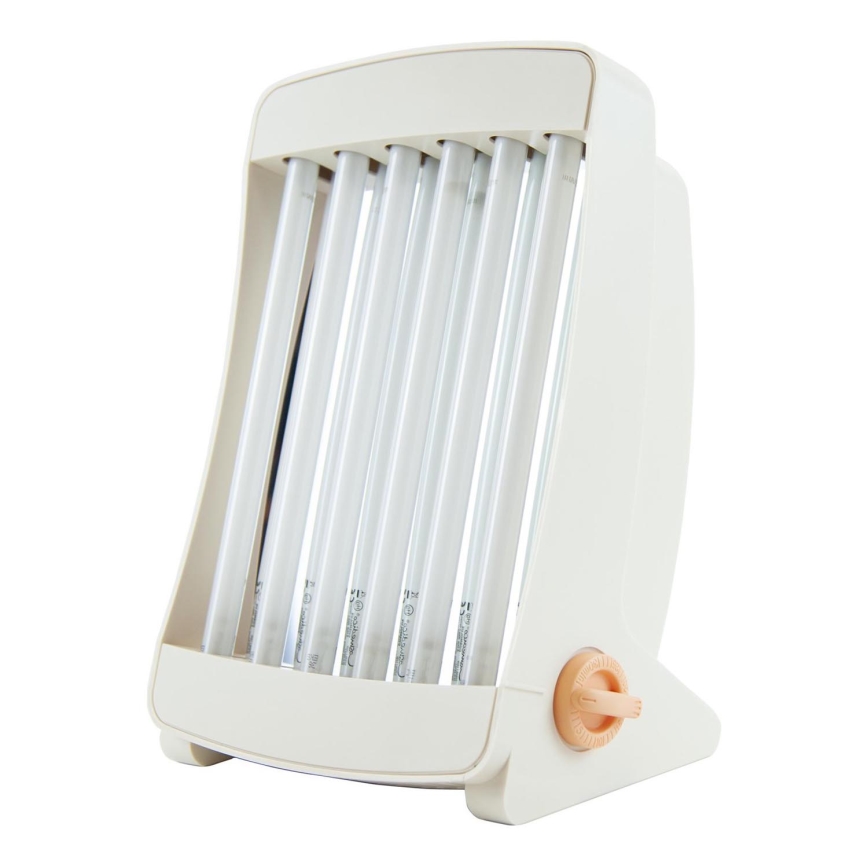 Kotikäyttöinen kasvojen solarium, jossa on 6 UV-putkea, Cosmedico 90W/230V
