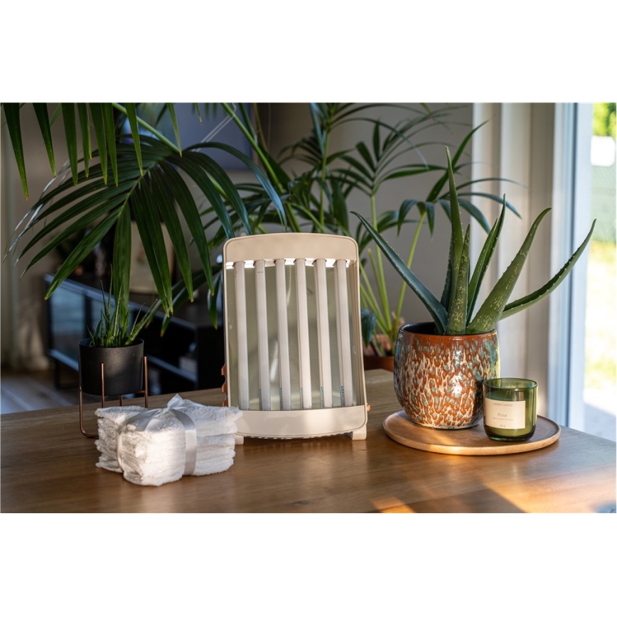 Kotikäyttöinen kasvojen solarium, jossa on 6 UV-putkea, Cosmedico 90W/230V
