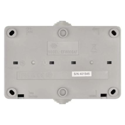 Kotikytkin vuorotellen nro. 6 pistokkeella 250V/16A IP44 harmaa