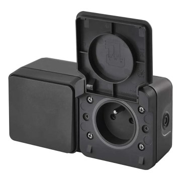 Kotikytkin vuorotellen pistokkeella 250V/16A IP55