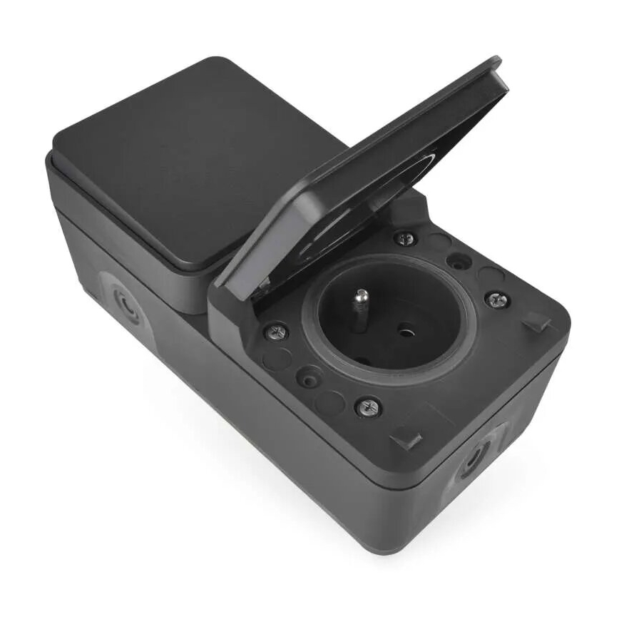 Kotikytkin vuorotellen pistokkeella 250V/16A IP55