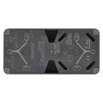 Kotikytkin vuorotellen pistokkeella 250V/16A IP55