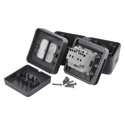 Kotikytkin vuorotellen pistokkeella 250V/16A IP55