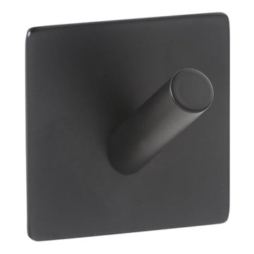 Koukku 4,5x4,5 cm ruostumaton teräs/musta