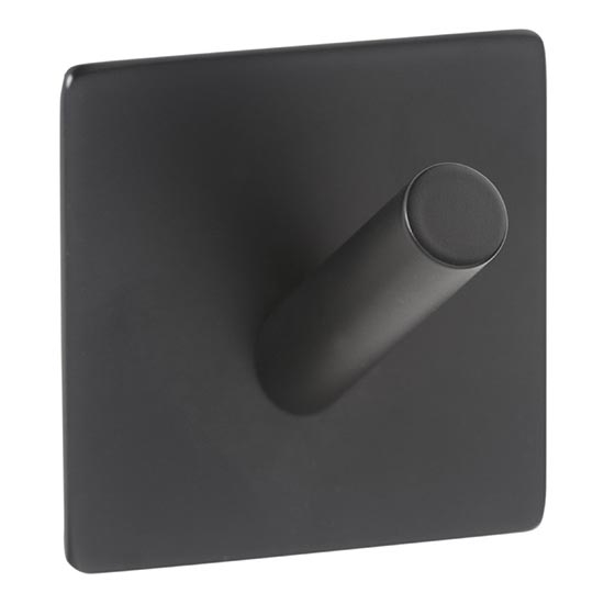 Koukku 4,5x4,5 cm ruostumaton teräs/musta