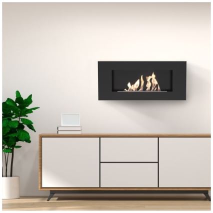 Kratki - seinä BIO takka 40x90 cm 1,5kW musta