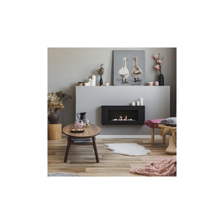 Kratki - seinä BIO takka 40x90 cm 1,5kW musta