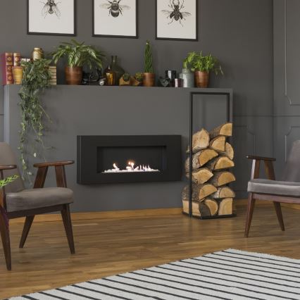 Kratki - seinä BIO takka 40x90 cm 1,5kW musta