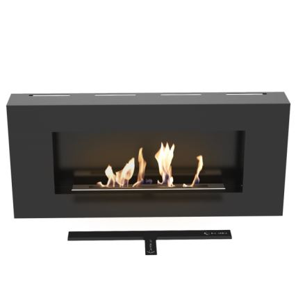 Kratki - Seinälle asennettava BIO-takka 40x90 cm 1,5 kW musta