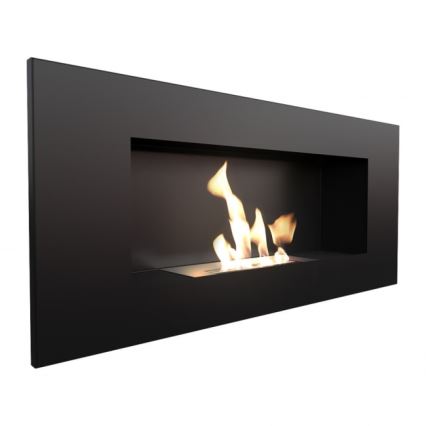 Kratki - Sisäänrakennettu BIO takka 40x90 cm 2kW musta