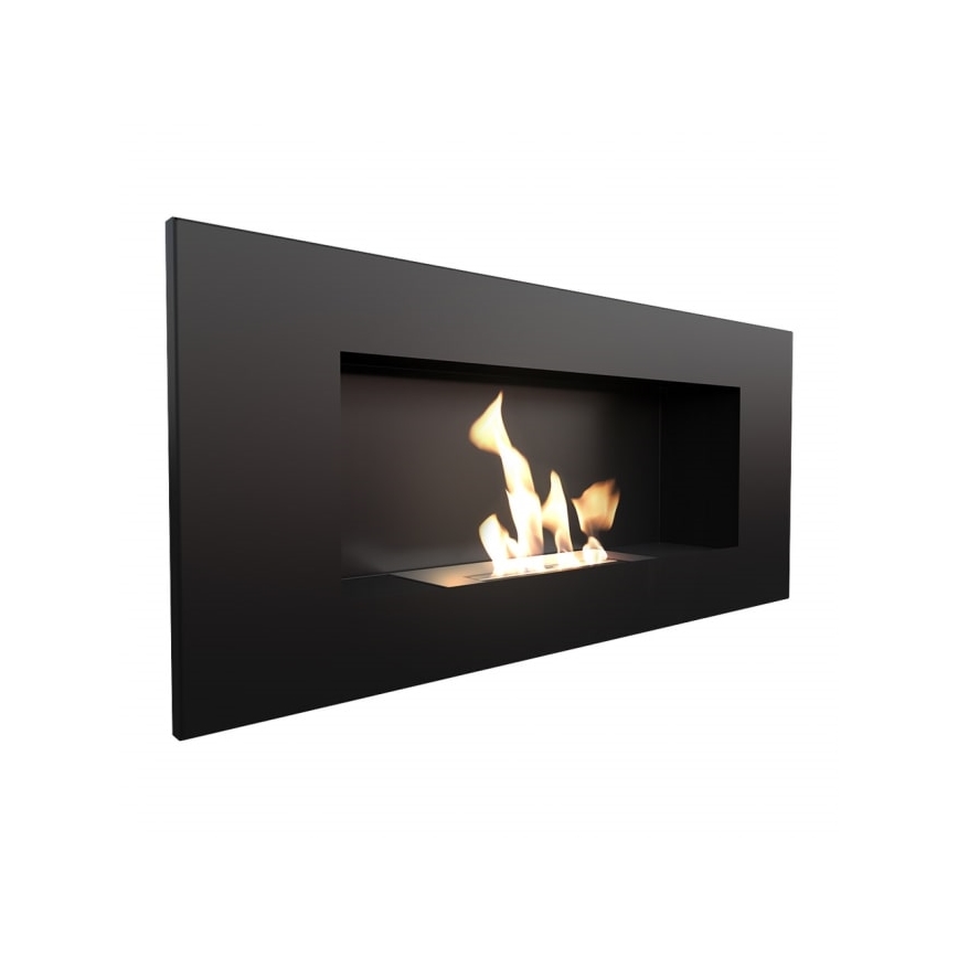 Kratki - Sisäänrakennettu BIO takka 40x90 cm 2kW musta