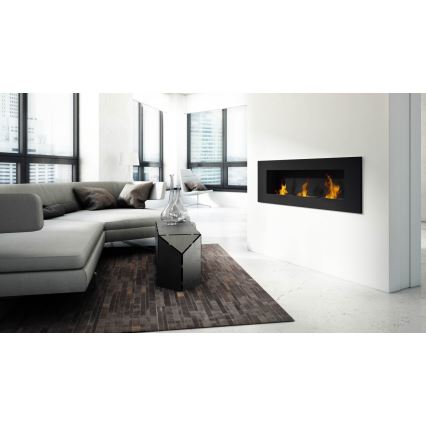Kratki - Sisäänrakennettu BIO takka 40x120 cm 3x1,1kW musta