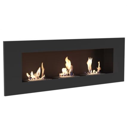 Kratki - Sisäänrakennettu BIO takka 40x120 cm 3x1,1kW musta