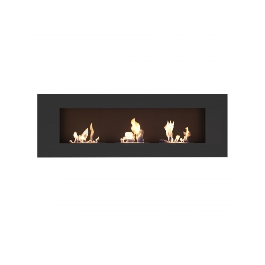 Kratki - Sisäänrakennettu BIO takka 40x120 cm 3x1,1kW musta