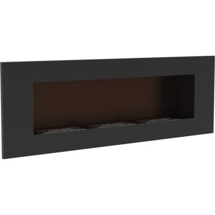 Kratki - Sisäänrakennettu BIO takka 40x120 cm 3x1,1kW musta