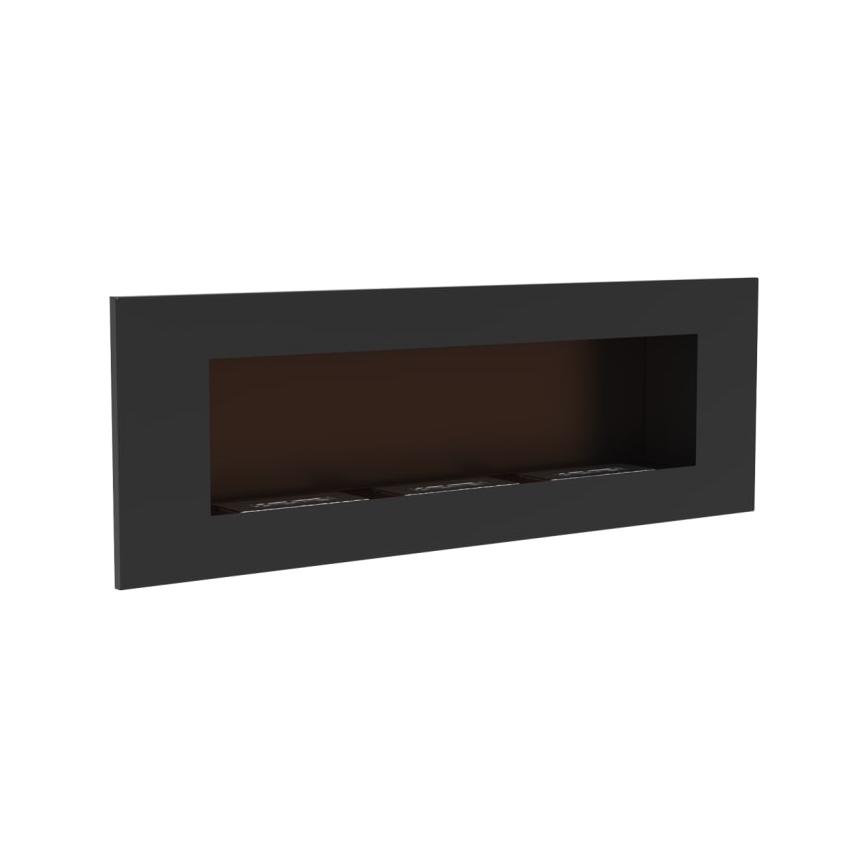 Kratki - Sisäänrakennettu BIO takka 40x120 cm 3x1,1kW musta