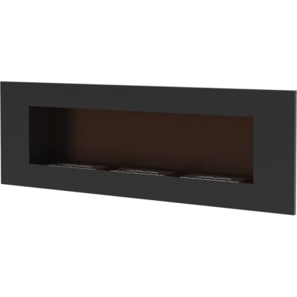 Kratki - Sisäänrakennettu BIO takka 40x120 cm 3x1,1kW musta