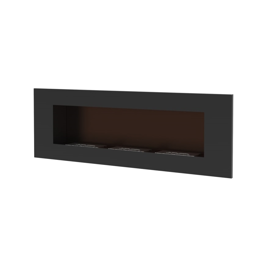 Kratki - Sisäänrakennettu BIO takka 40x120 cm 3x1,1kW musta