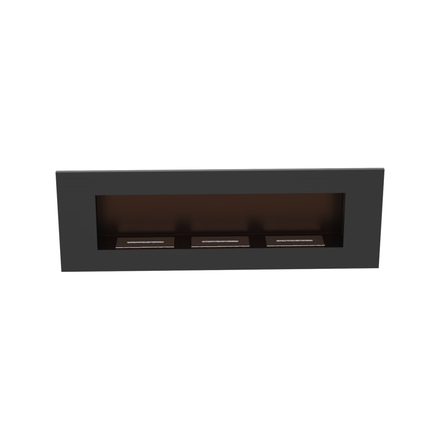 Kratki - Sisäänrakennettu BIO takka 40x120 cm 3x1,1kW musta