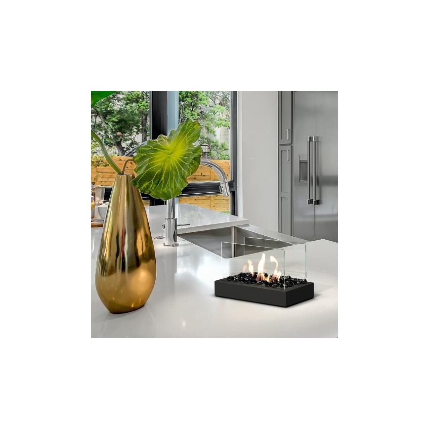 Kratki - BIO takka 21,8x35,4 cm 1kW musta