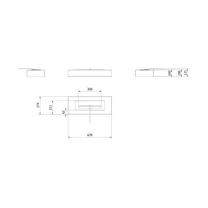 Kratki - BIO takka 10x67 cm 3kW musta