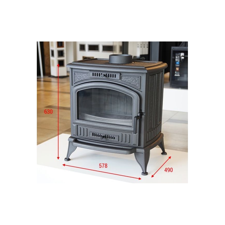 Kratki - Valurautainen takkauuni 8 kW 150 mm