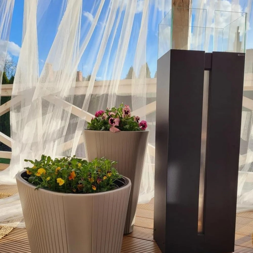 Kratki - BIO takka 113,6x35,9 cm 2kW musta