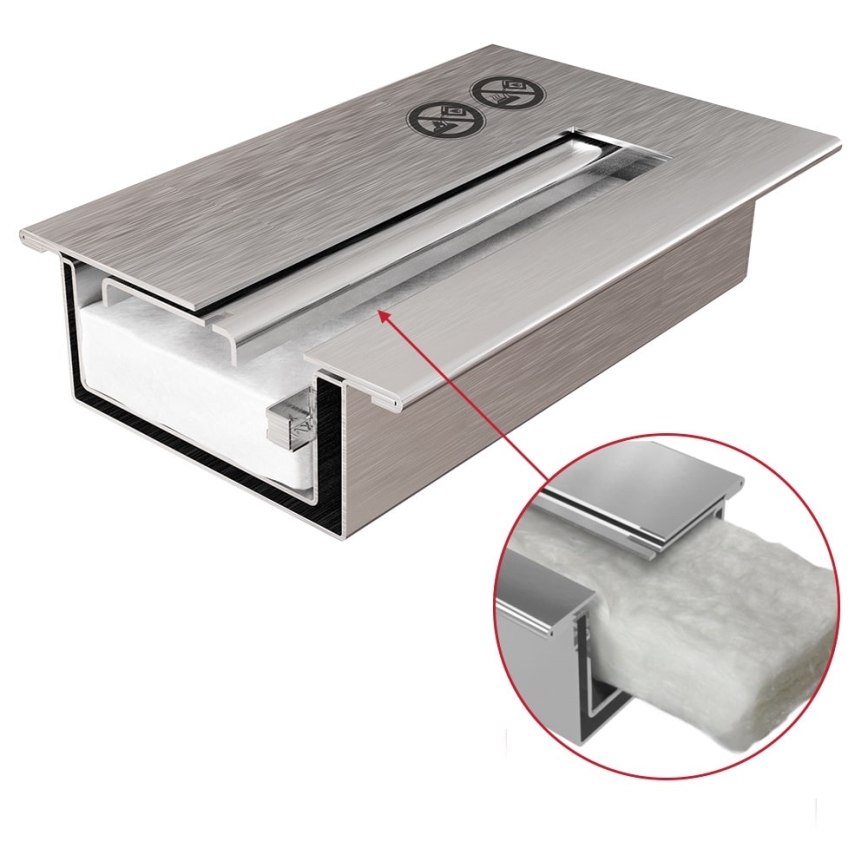 Kratki - BIO takka 113,6x35,9 cm 2kW musta