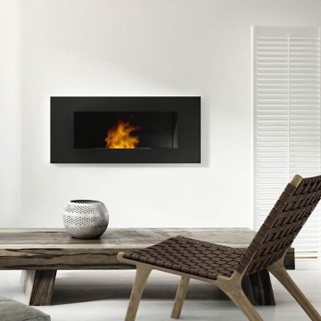 Kratki - Sisäänrakennettava BIO-takka 40x120 cm 3x1,1kW musta