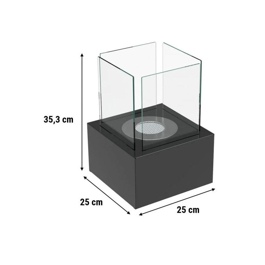 Kratki - BIO takka 35,3x25 cm 1kW musta