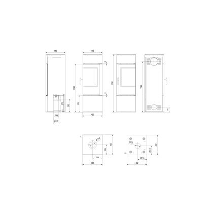 Kratki - Terästakka 8kW 150mm