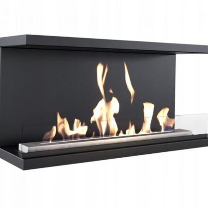 Kratki - Sisäänrakennettu BIO takka 50x100 cm 7kW musta