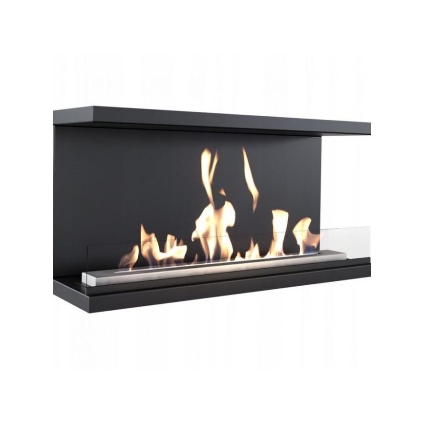 Kratki - Sisäänrakennettu BIO takka 50x100 cm 7kW musta