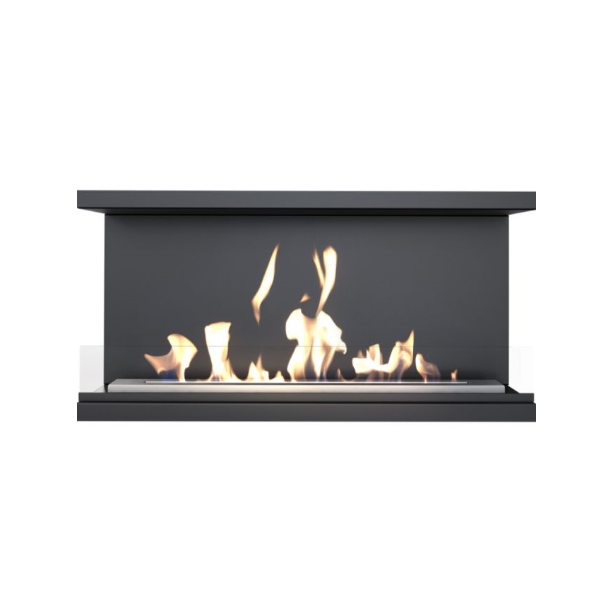Kratki - Sisäänrakennettu BIO takka 50x100 cm 7kW musta