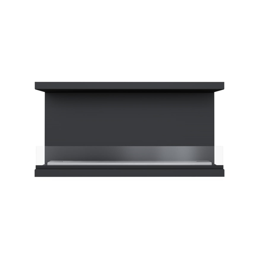 Kratki - Sisäänrakennettu BIO takka 50x100 cm 7kW musta