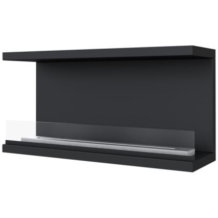Kratki - Sisäänrakennettu BIO takka 50x100 cm 7kW musta