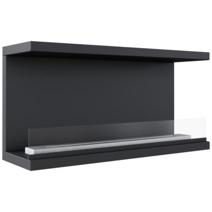 Kratki - Sisäänrakennettu BIO takka 50x100 cm 7kW musta