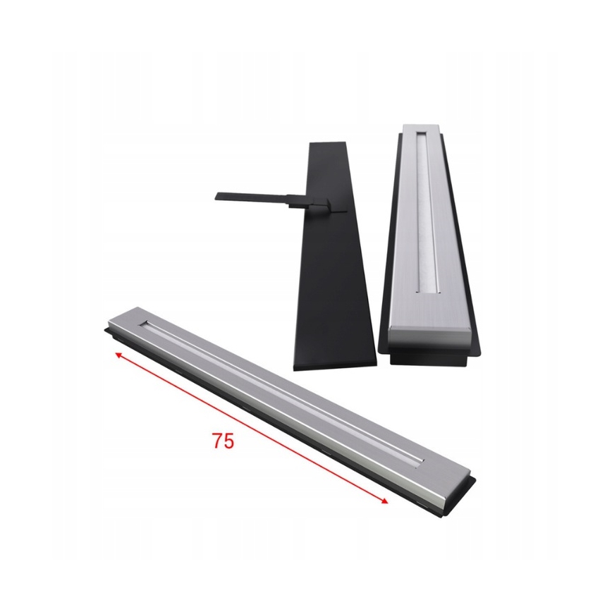 Kratki - Sisäänrakennettu BIO takka 50x100 cm 7kW musta